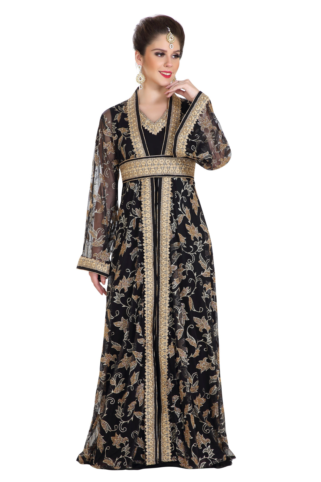 Traditional Kaftan Dress Arabian Thobe Wedding Gown - Maxim Creation