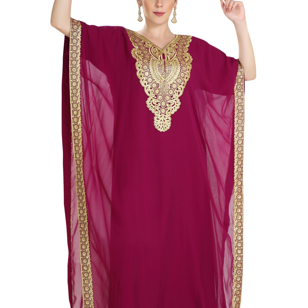 Farasha Maxi in Threadwork Embroidery - Maxim Creation