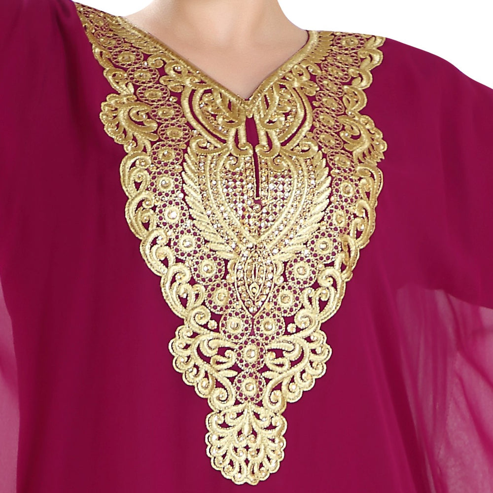 Farasha Maxi in Threadwork Embroidery - Maxim Creation