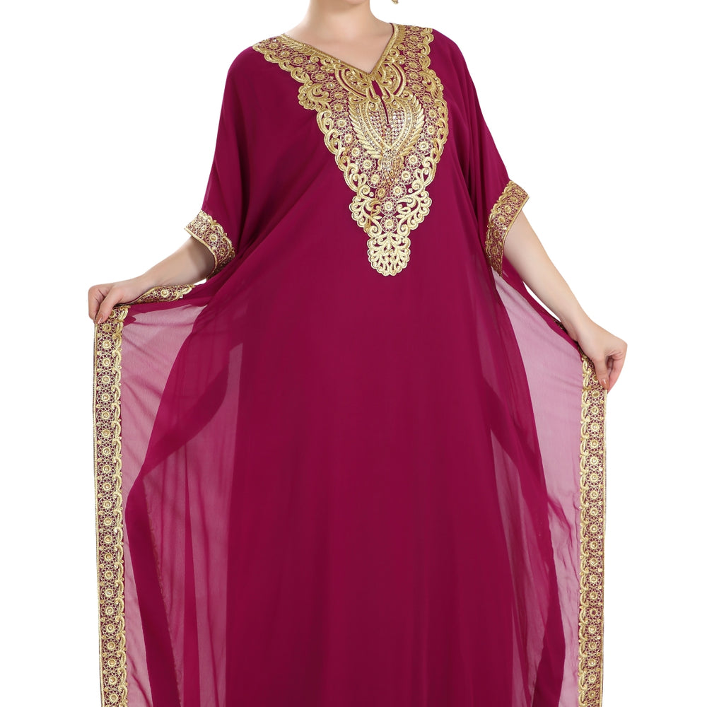 
                  
                    Farasha Maxi in Threadwork Embroidery - Maxim Creation
                  
                