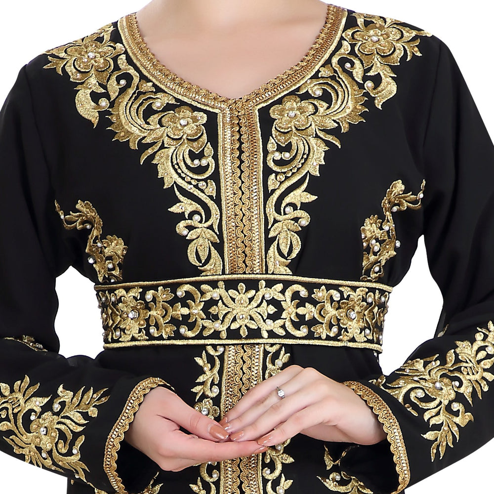 
                  
                    Designer Abaya Arabian Caftan Dress - Maxim Creation
                  
                