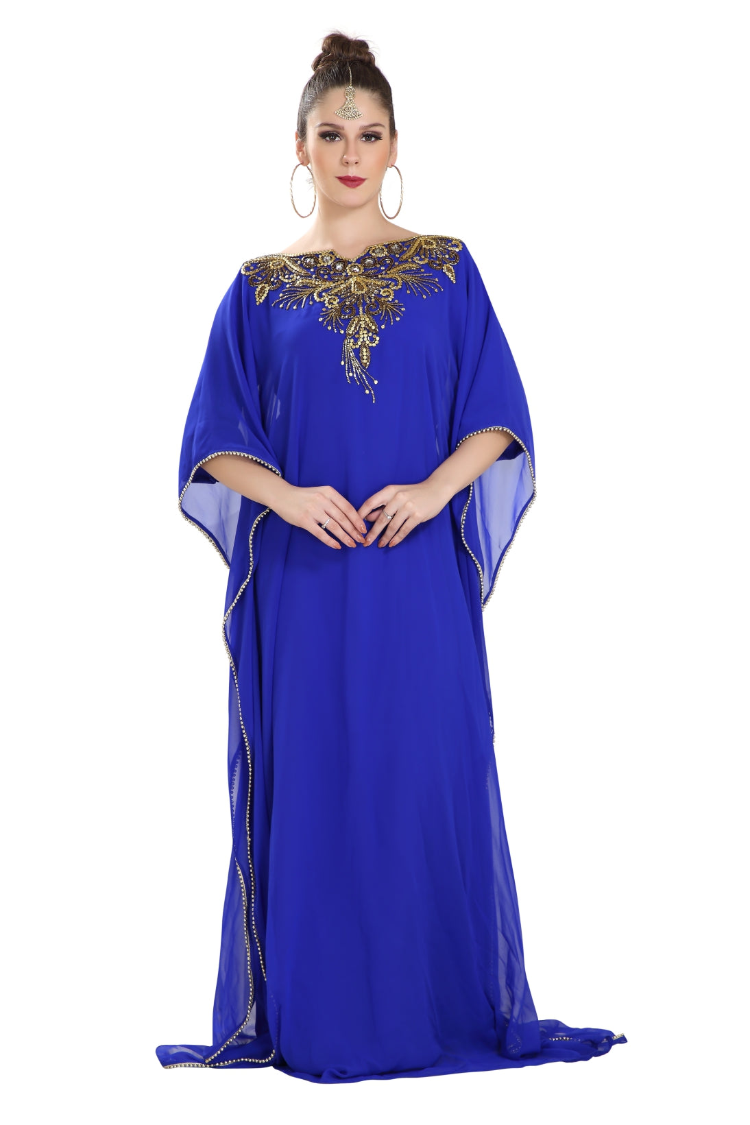 Jalabiya in Royal Blue Maxi Dress - Maxim Creation