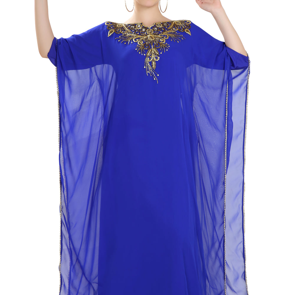 
                  
                    Jalabiya in Royal Blue Maxi Dress - Maxim Creation
                  
                