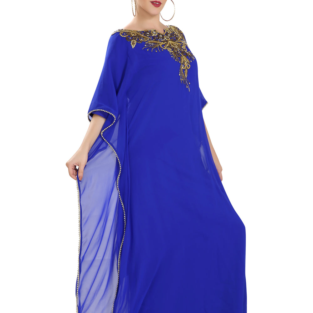 
                  
                    Jalabiya in Royal Blue Maxi Dress - Maxim Creation
                  
                