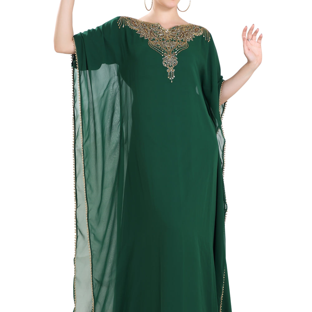 
                  
                    Designer Farasha Maxi With Golden Bead - Maxim Creation
                  
                