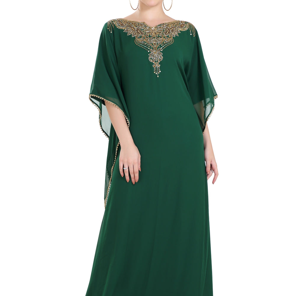 
                  
                    Designer Farasha Maxi With Golden Bead - Maxim Creation
                  
                