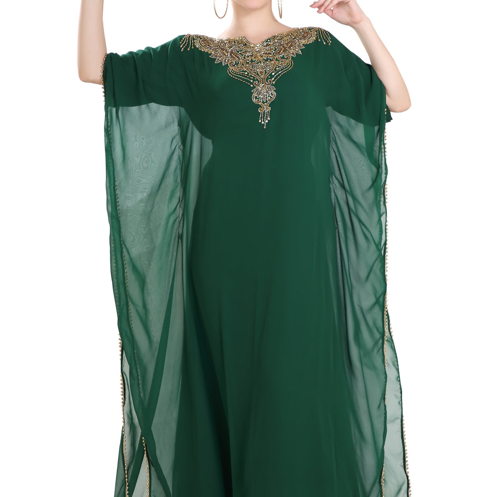 
                  
                    Designer Farasha Maxi With Golden Bead - Maxim Creation
                  
                