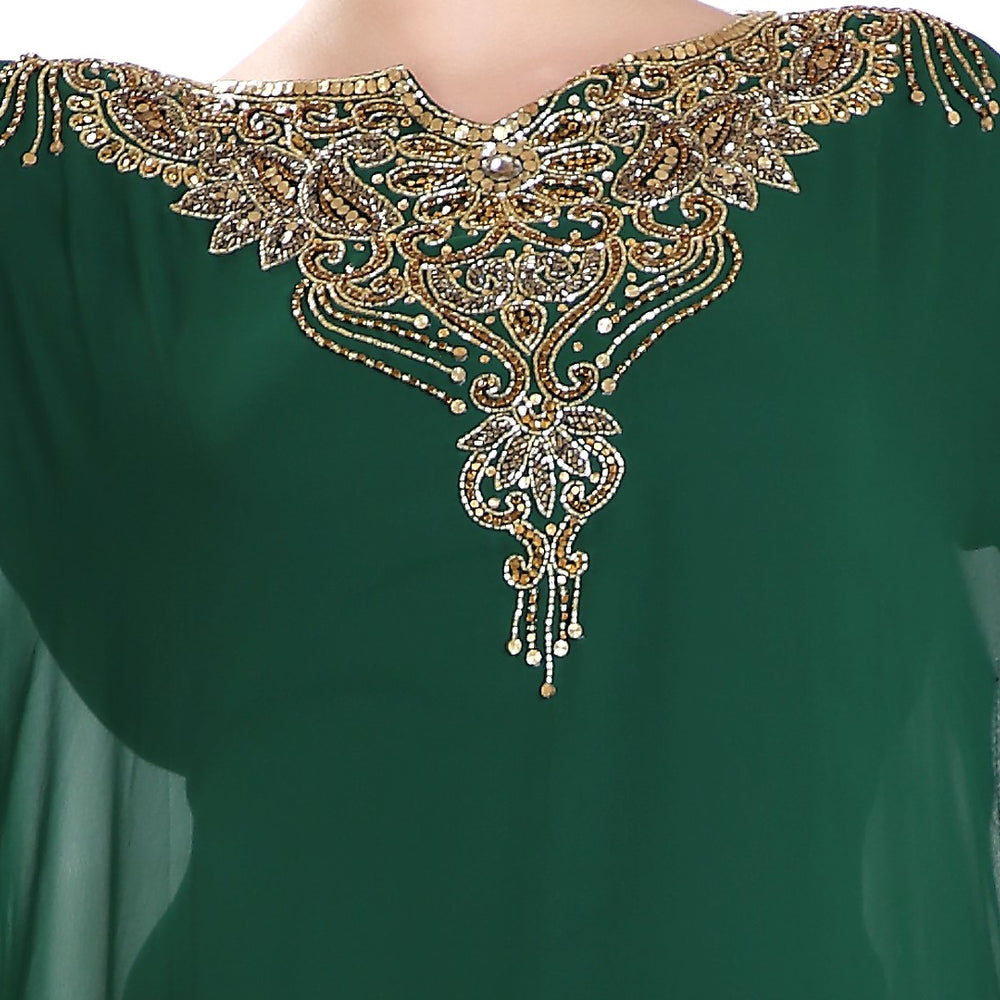 
                  
                    Designer Farasha Maxi With Golden Bead - Maxim Creation
                  
                