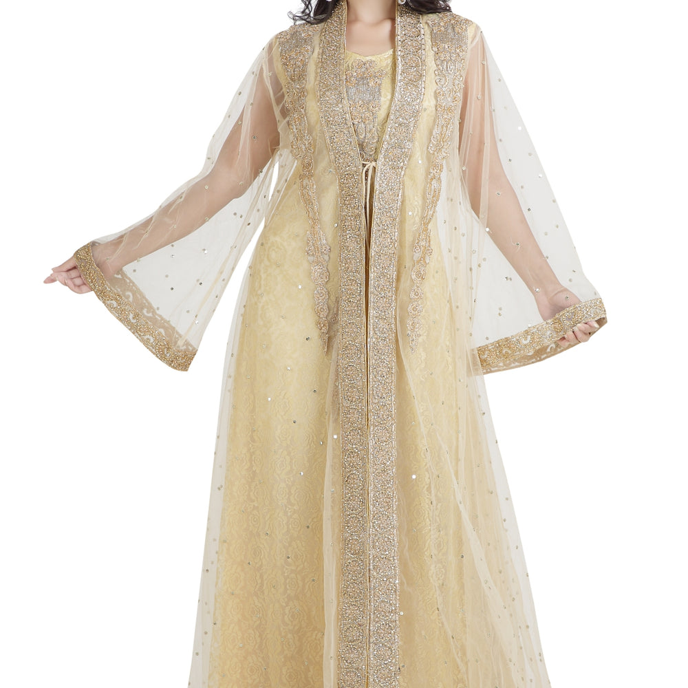 
                  
                    Khaleeji Thobe Jasmine Bridesmaid Dubai Kaftan - Maxim Creation
                  
                