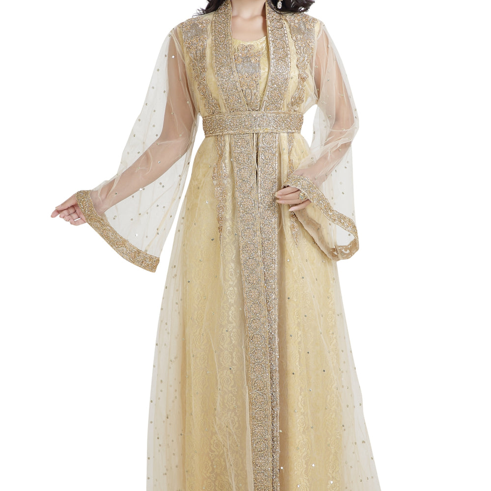 
                  
                    Khaleeji Thobe Jasmine Bridesmaid Dubai Kaftan - Maxim Creation
                  
                