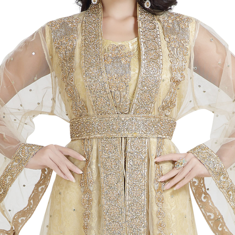 
                  
                    Khaleeji Thobe Jasmine Bridesmaid Dubai Kaftan - Maxim Creation
                  
                