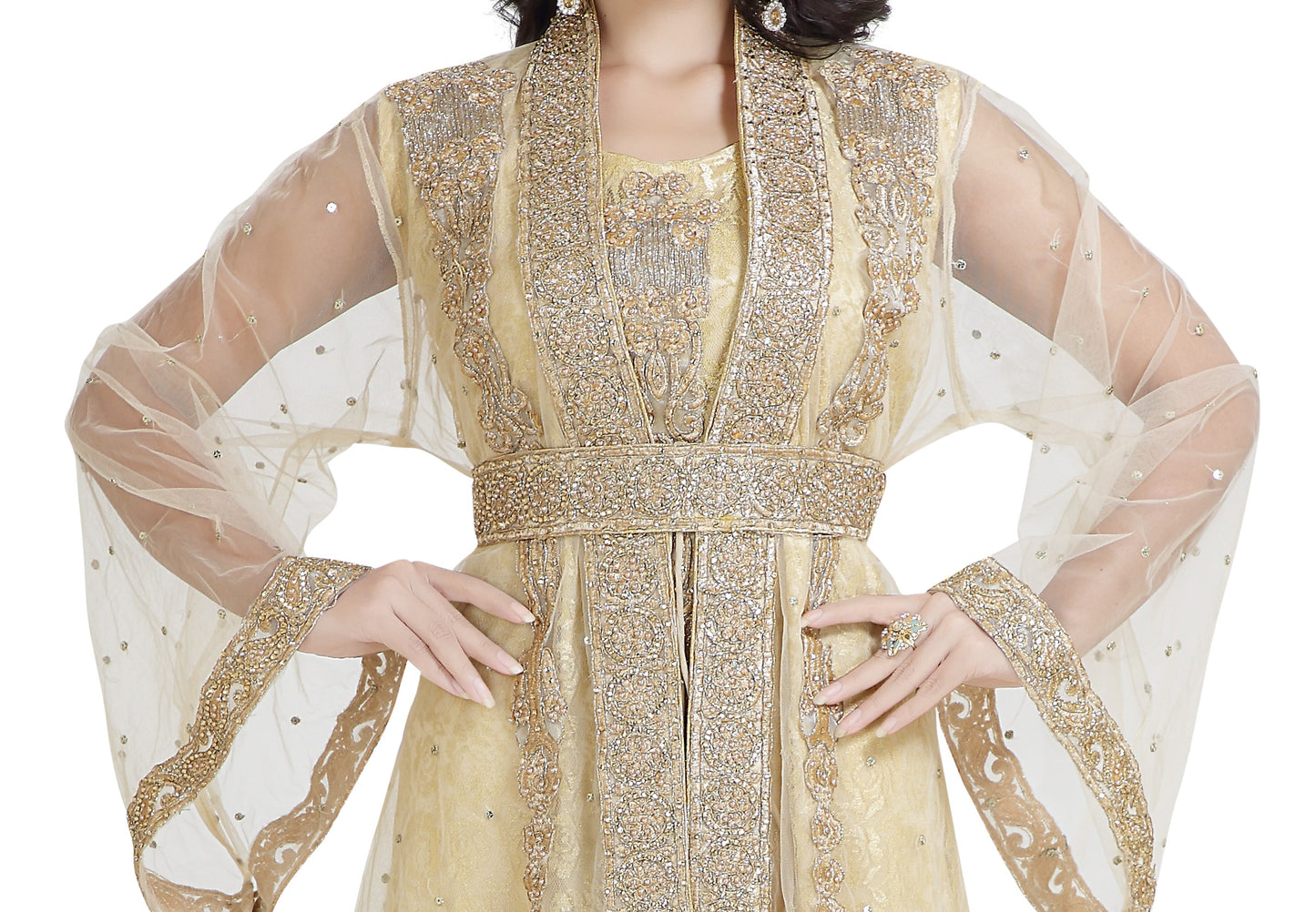 Khaleeji Thobe Jasmine Bridesmaid Dubai Kaftan - Maxim Creation