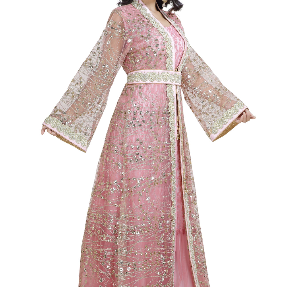 
                  
                    Moroccan Caftan Khaleeji Thobe Gown - Maxim Creation
                  
                