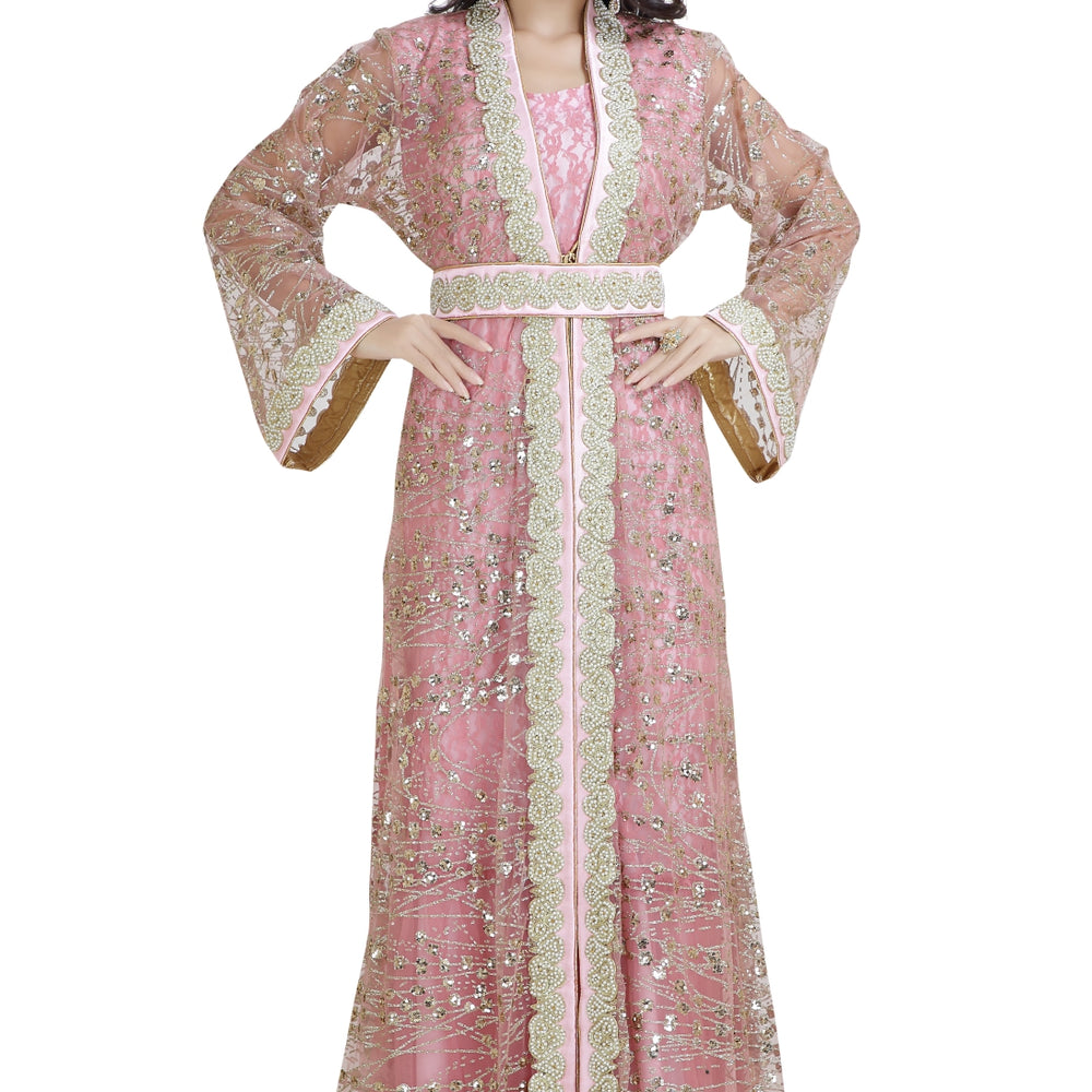 
                  
                    Moroccan Caftan Khaleeji Thobe Gown - Maxim Creation
                  
                
