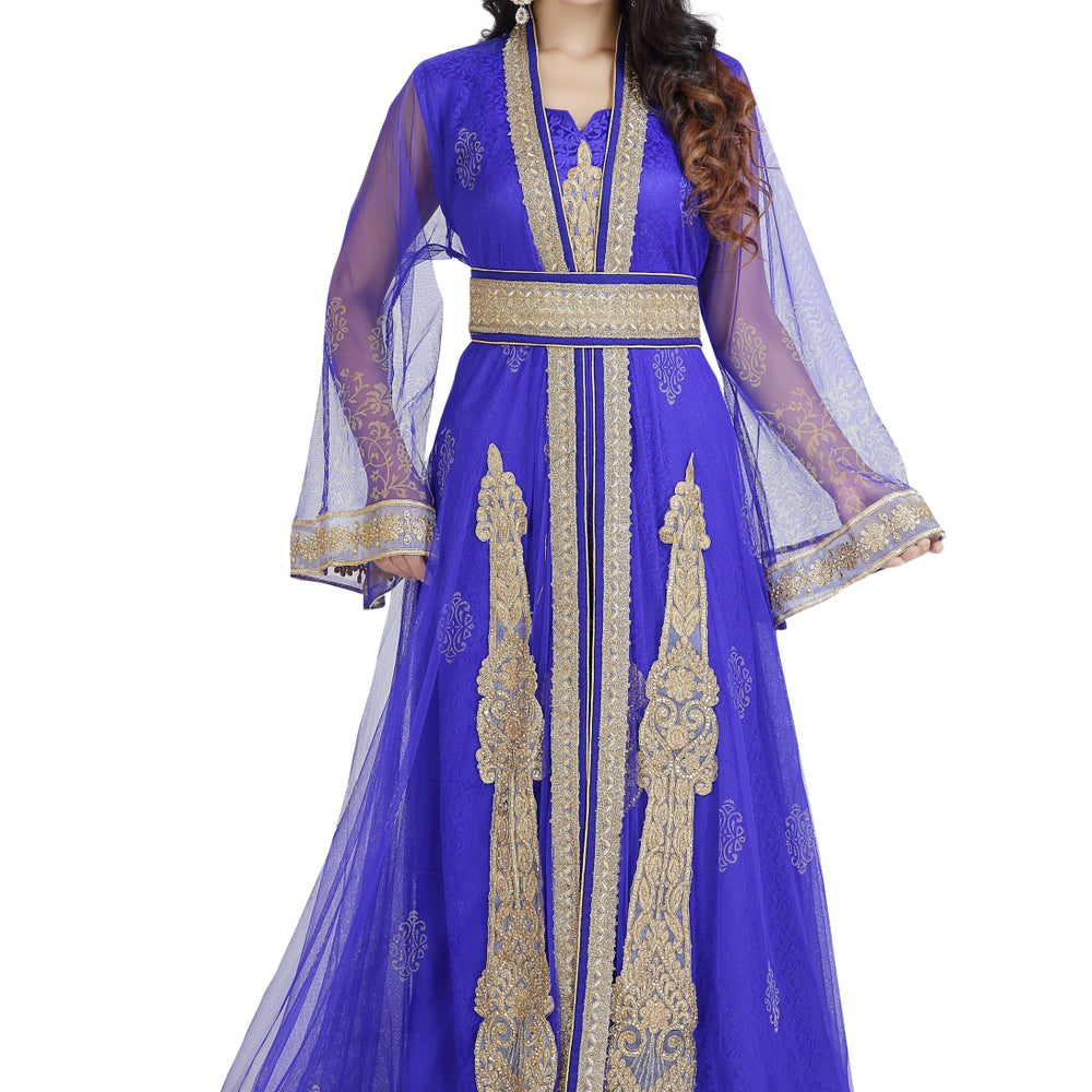 
                  
                    Designer Kaftan Dress Khaleeji Thobe - Maxim Creation
                  
                