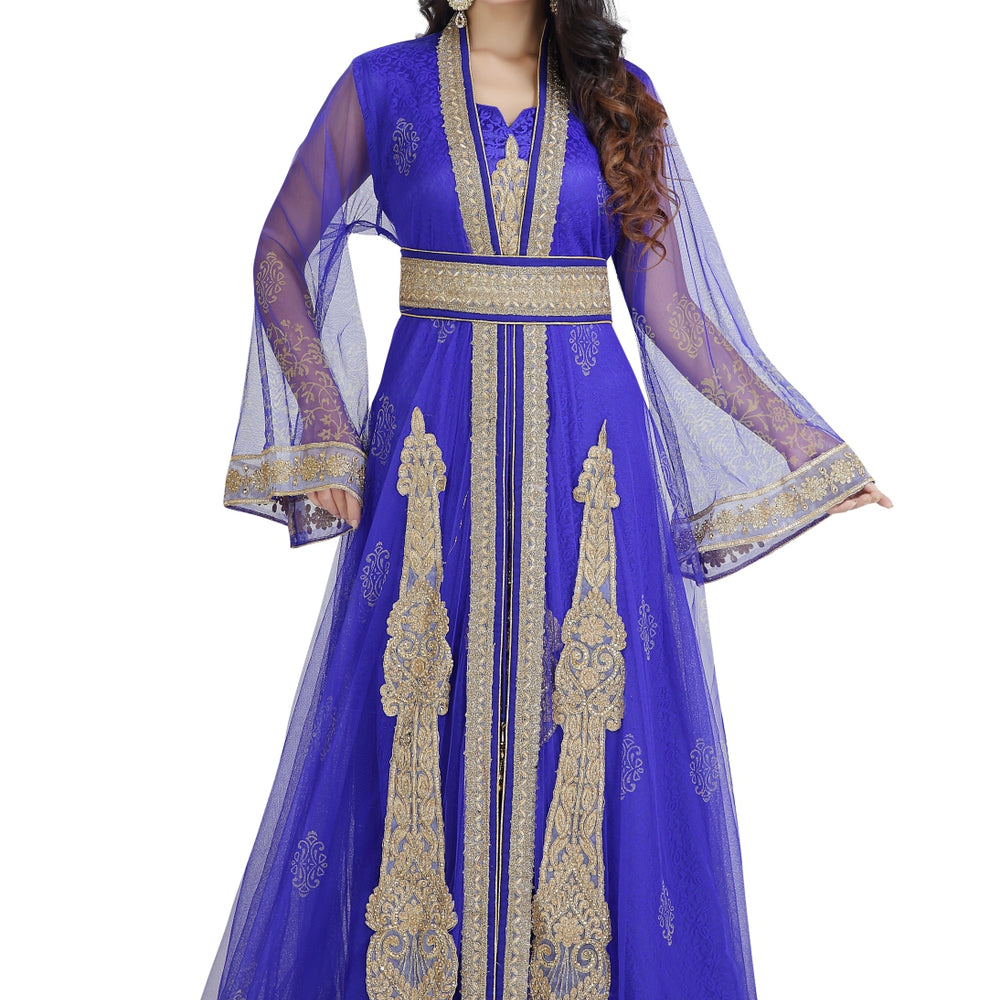 
                  
                    Designer Kaftan Dress Khaleeji Thobe - Maxim Creation
                  
                