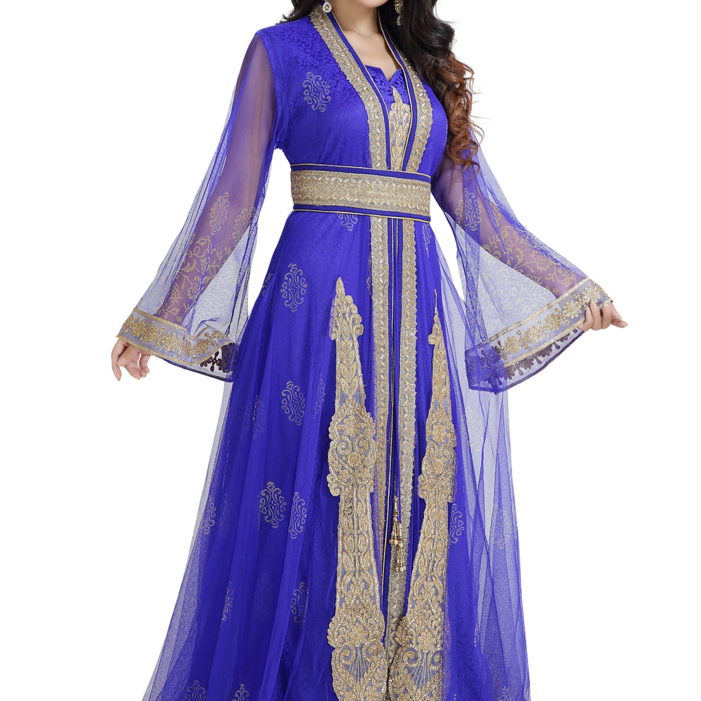 
                  
                    Designer Kaftan Dress Khaleeji Thobe - Maxim Creation
                  
                