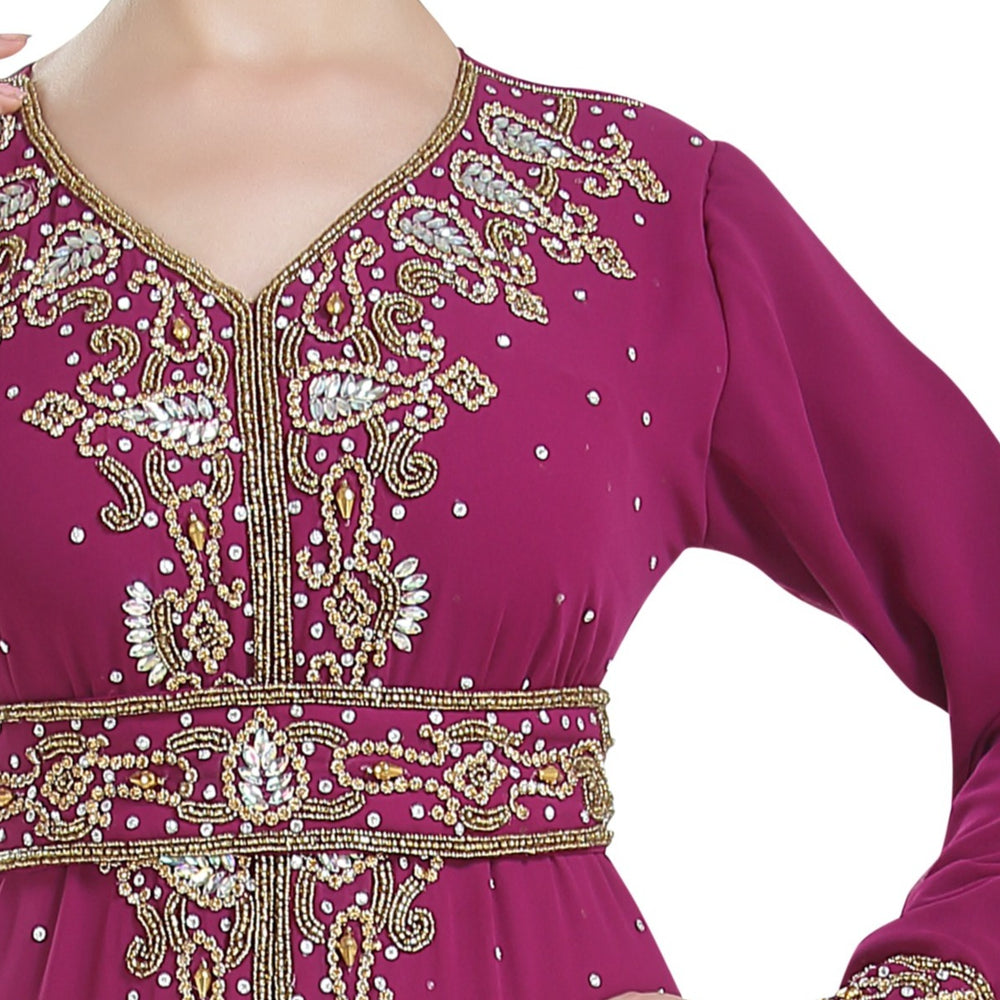 Embroidered Jallabiya Henna Party Dress - Maxim Creation
