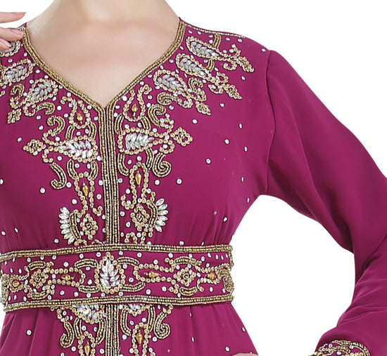 Embroidered Jallabiya Henna Party Dress - Maxim Creation