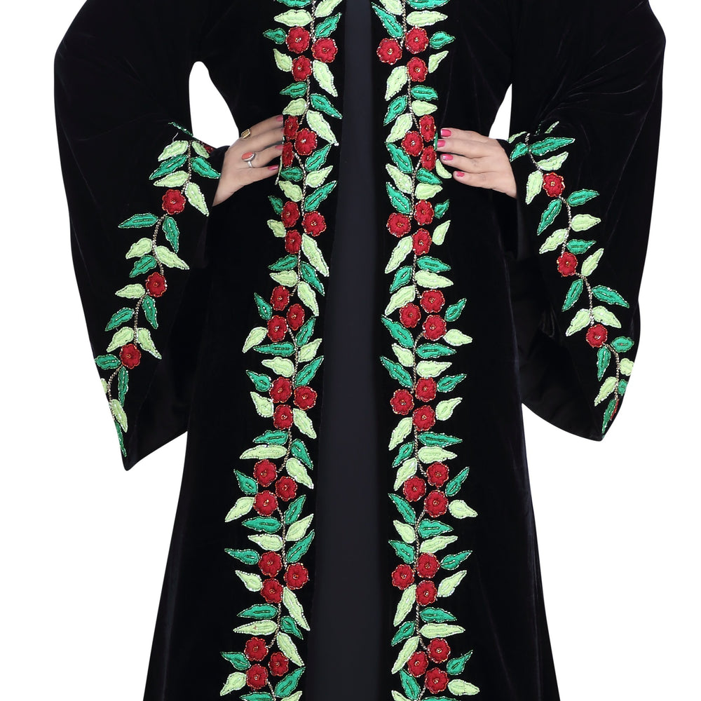 
                  
                    Modern Kaftan Floral Machine Embroidered Jellabiya Gown - Maxim Creation
                  
                