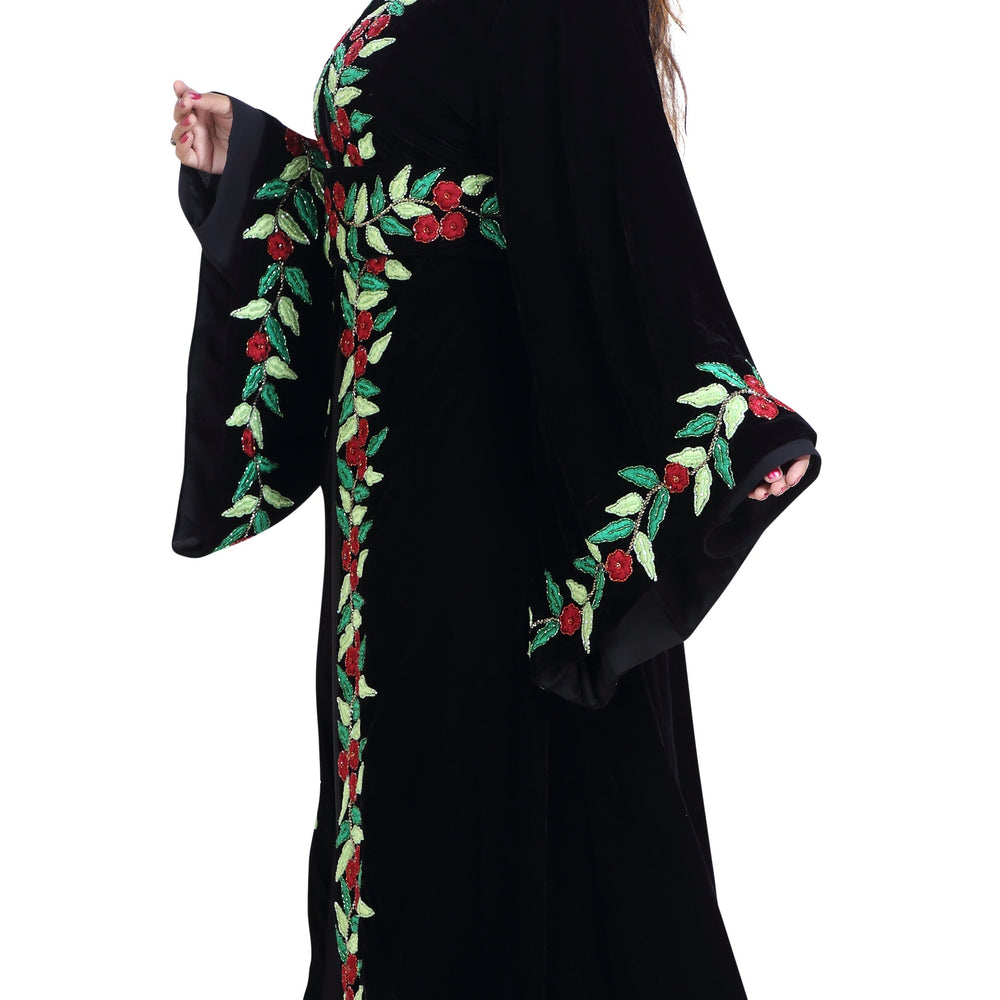 
                  
                    Modern Kaftan Floral Machine Embroidered Jellabiya Gown - Maxim Creation
                  
                