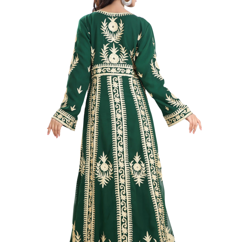 
                  
                    Dubai Gown Machine Embroidered Wedding Dress - Maxim Creation
                  
                
