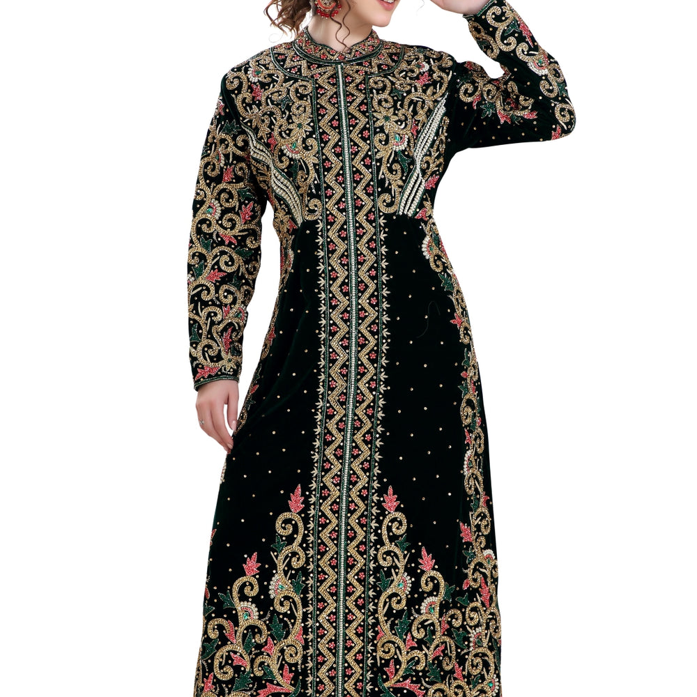 
                  
                    Wedding Gown in Black Velvet Fabric - Maxim Creation
                  
                