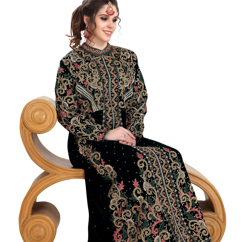 
                  
                    Wedding Gown in Black Velvet Fabric - Maxim Creation
                  
                