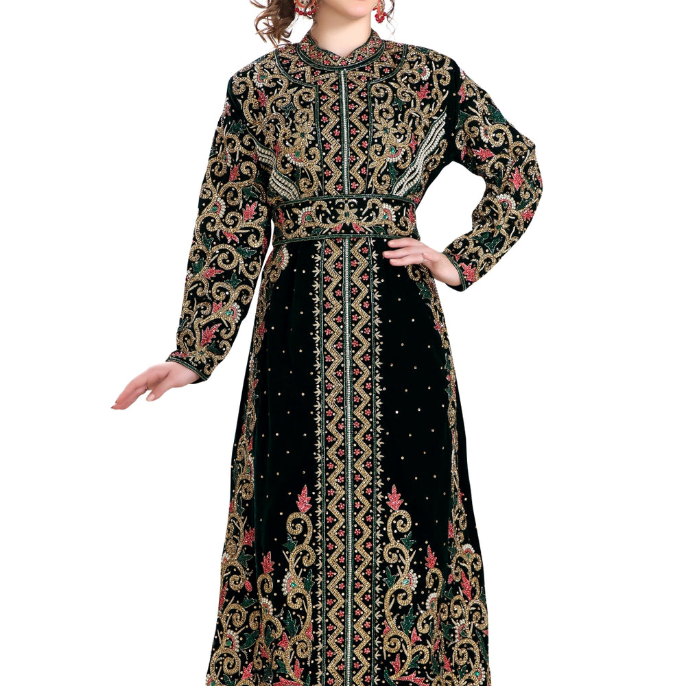 
                  
                    Wedding Gown in Black Velvet Fabric - Maxim Creation
                  
                