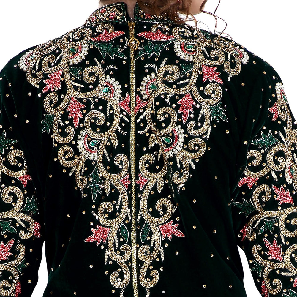 
                  
                    Wedding Gown in Black Velvet Fabric - Maxim Creation
                  
                