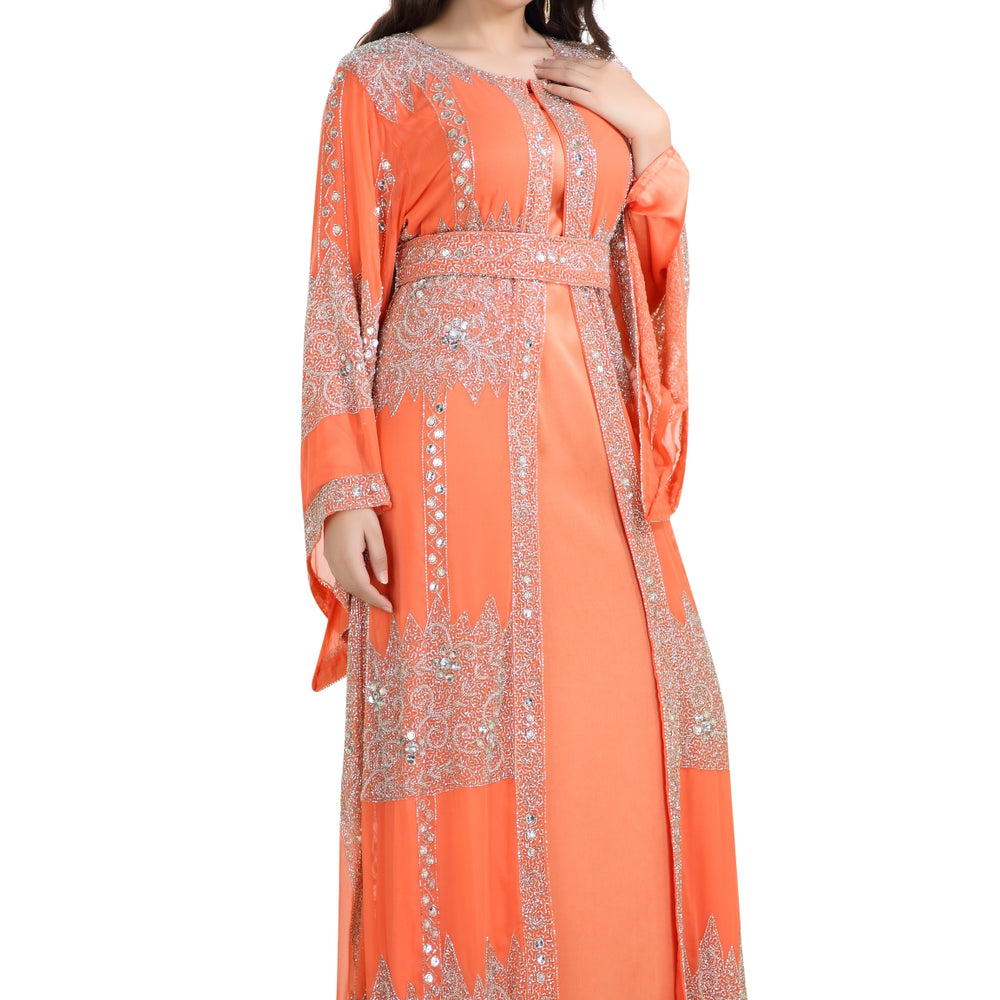 
                  
                    Traditional Dress Hand Embroidered Caftan - Maxim Creation
                  
                