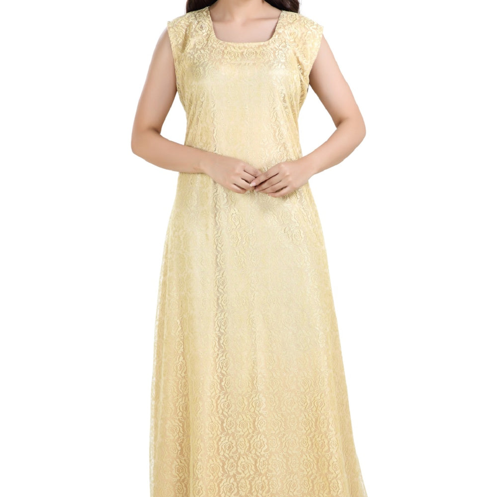 Sleeveless Inner in Zari Net Fabric - Maxim Creation