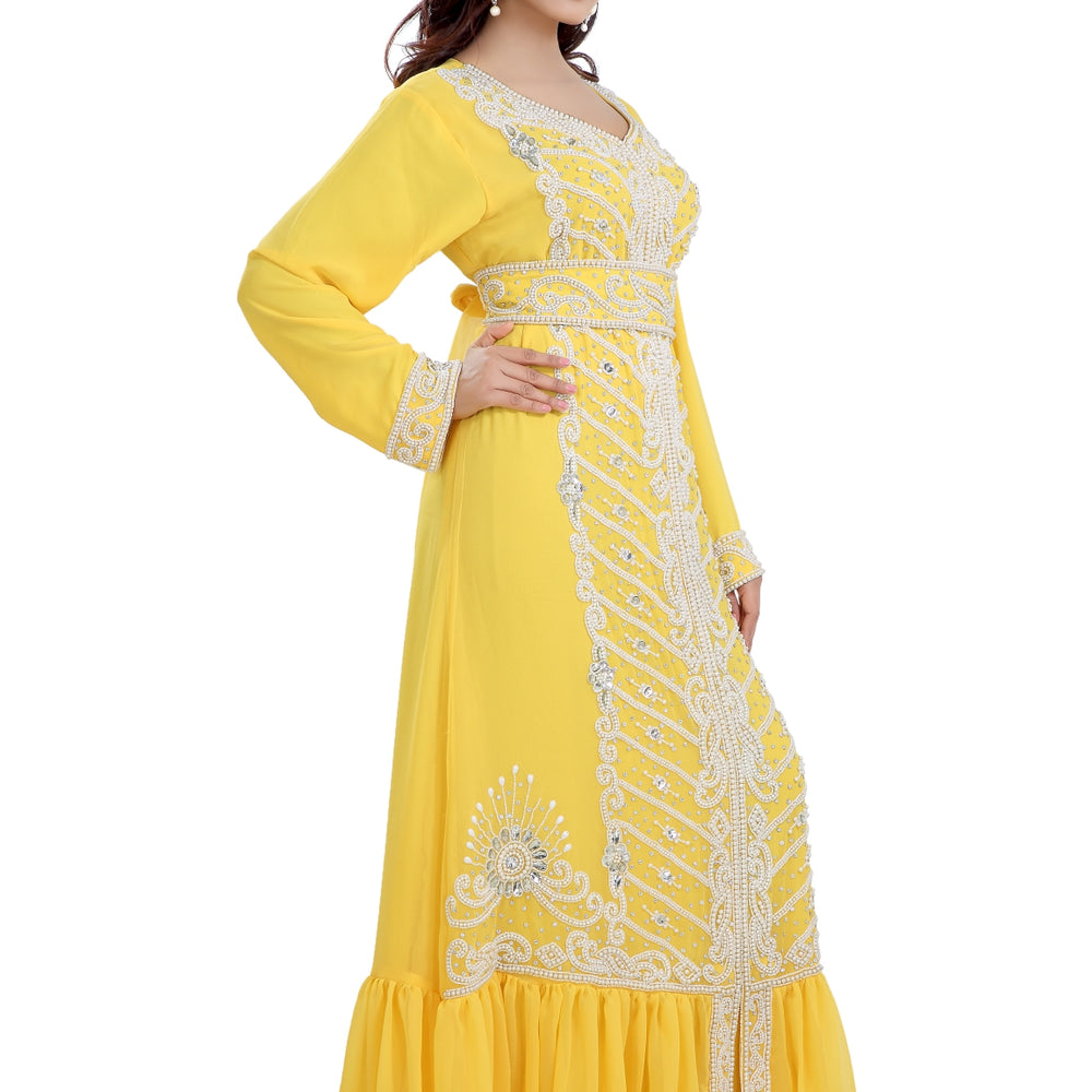 
                  
                    Party Gown Jalabiya With Embroidered Robe - Maxim Creation
                  
                