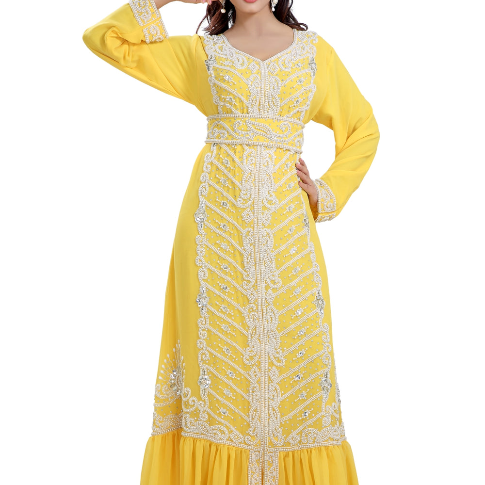 
                  
                    Party Gown Jalabiya With Embroidered Robe - Maxim Creation
                  
                