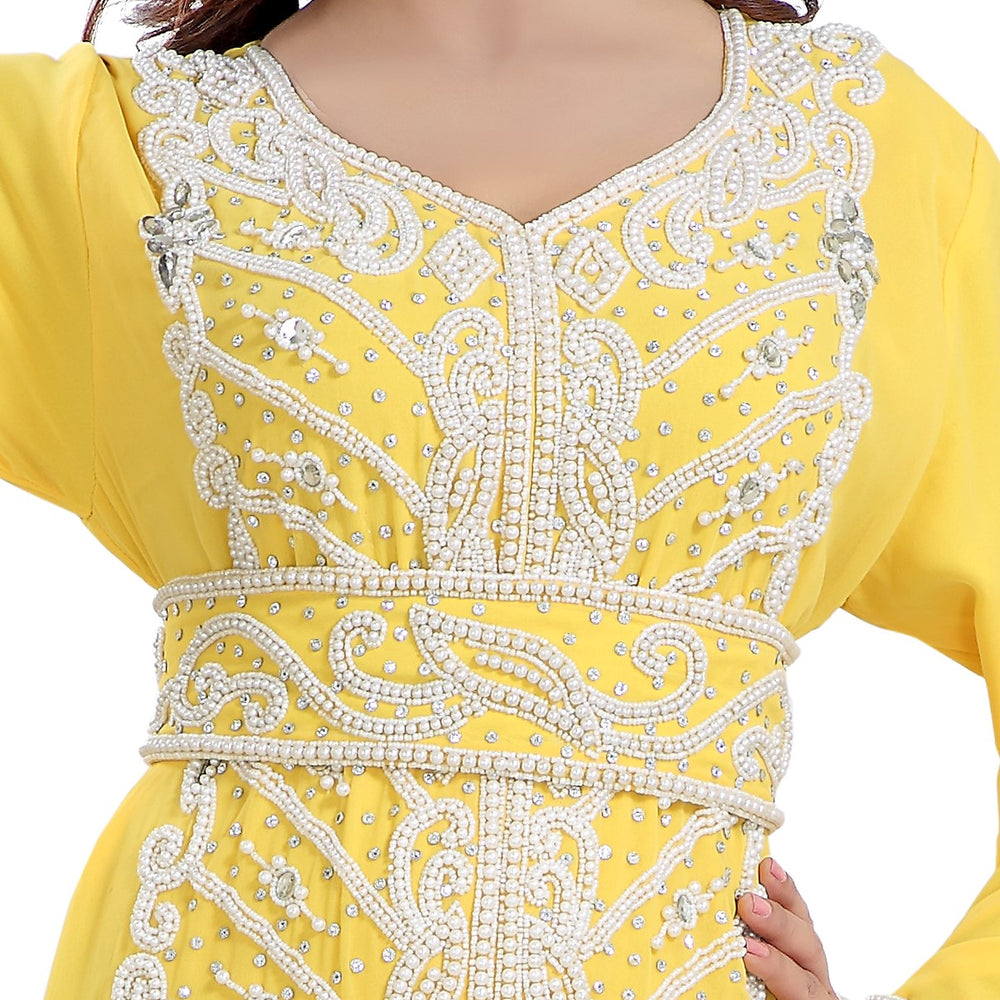 
                  
                    Party Gown Jalabiya With Embroidered Robe - Maxim Creation
                  
                