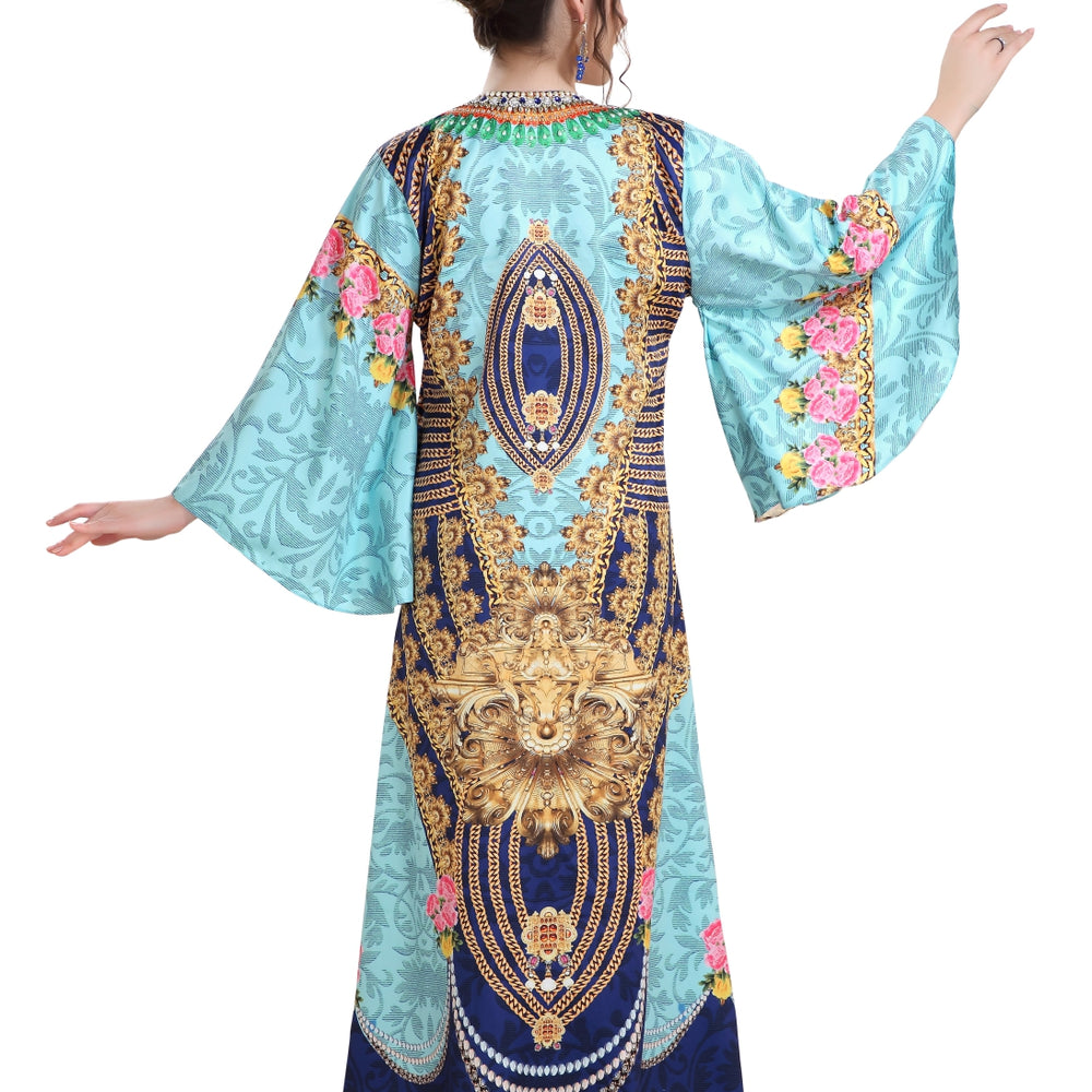 
                  
                    Digital 3D Print Maxi Long Maxi Long Party Dress With Crystals - Maxim Creation
                  
                