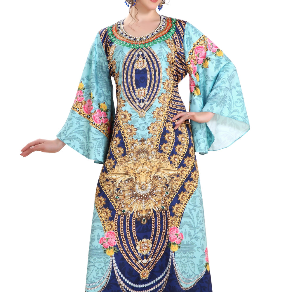 
                  
                    Digital 3D Print Maxi Long Maxi Long Party Dress With Crystals - Maxim Creation
                  
                