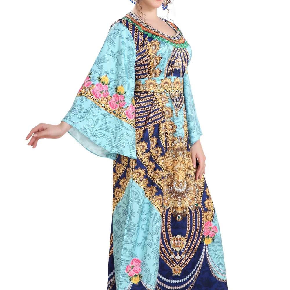 
                  
                    Digital 3D Print Maxi Long Maxi Long Party Dress With Crystals - Maxim Creation
                  
                
