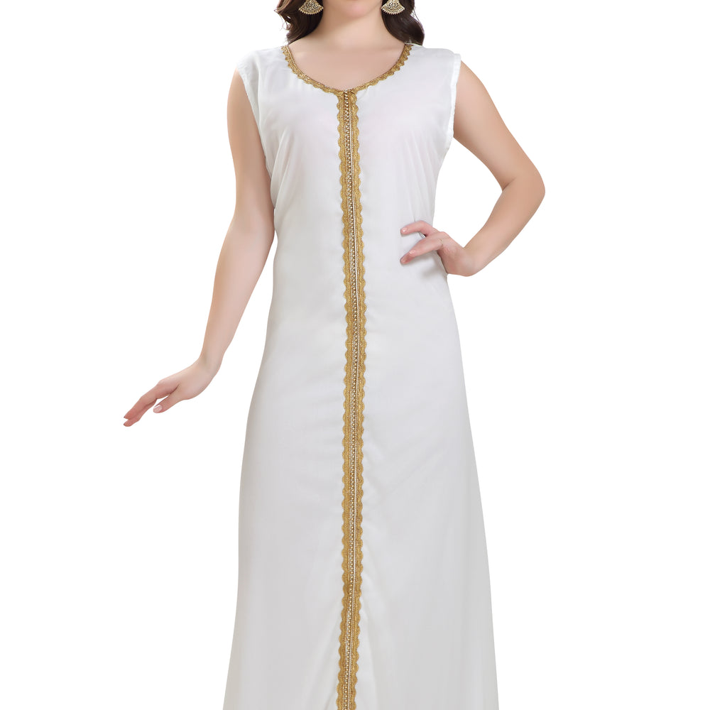 
                  
                    Golden Beaded Arabian Caftan Dress - Maxim Creation
                  
                