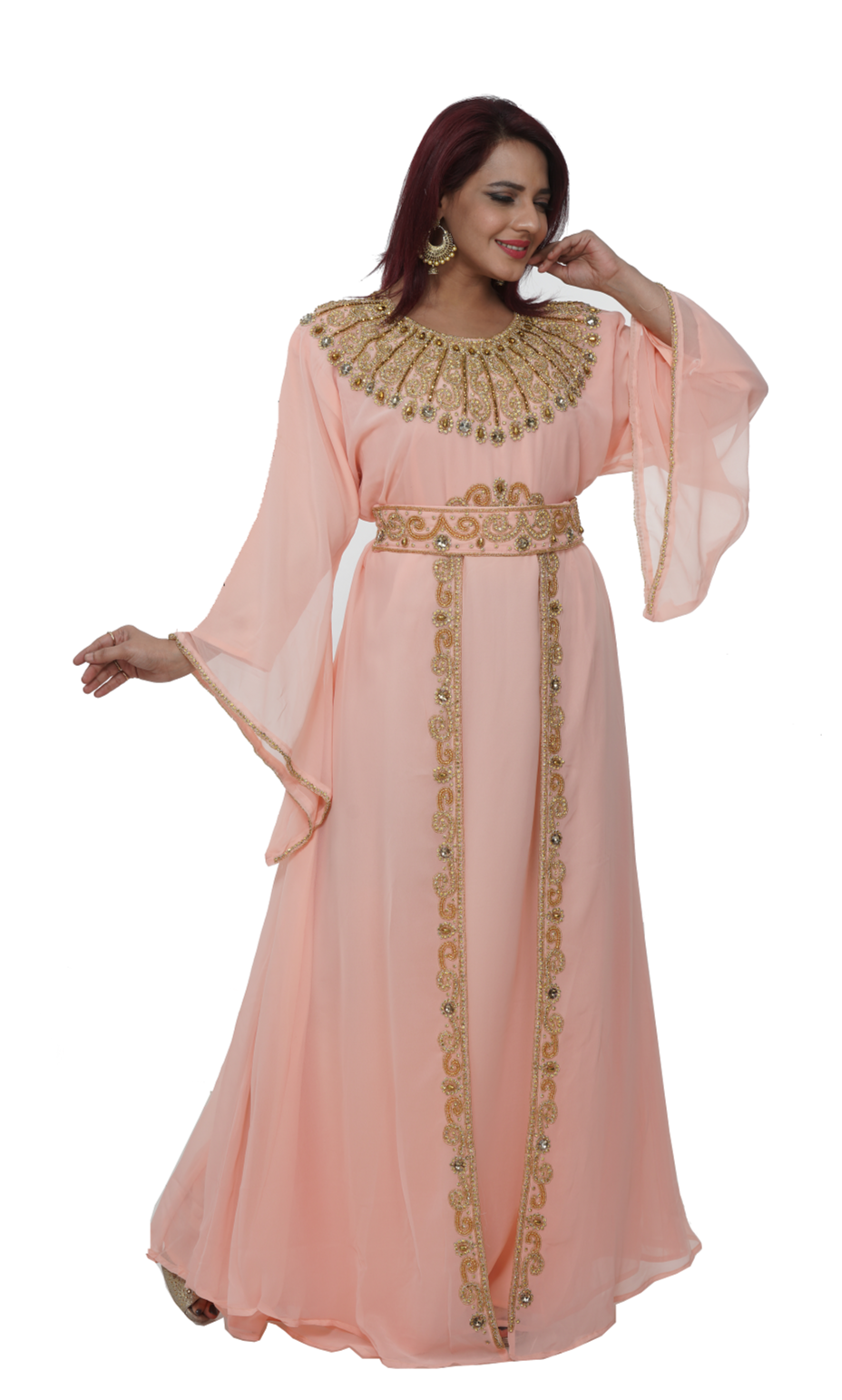 Hand Embroidered Djellaba Gown - Maxim Creation