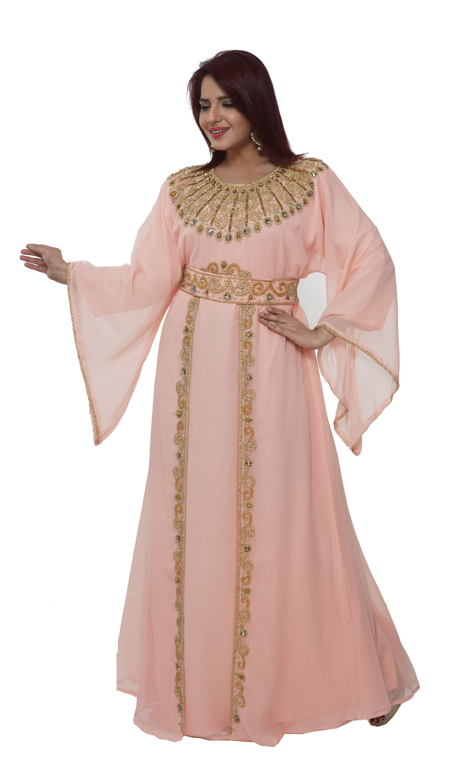 Hand Embroidered Djellaba Gown - Maxim Creation