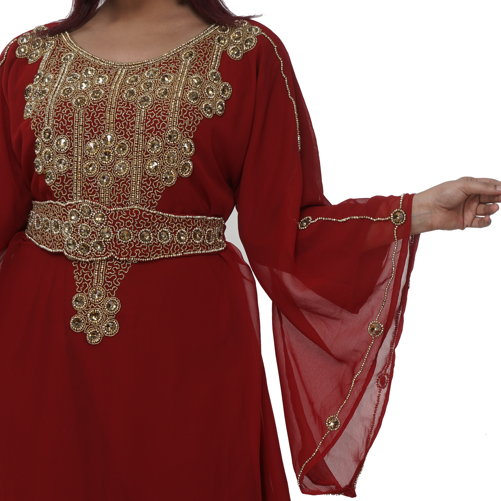 Traditional Caftan with Crystals - Maxim Creation