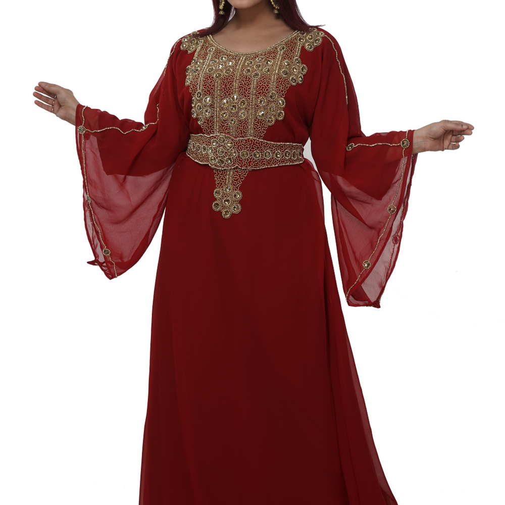 Traditional Caftan with Crystals - Maxim Creation