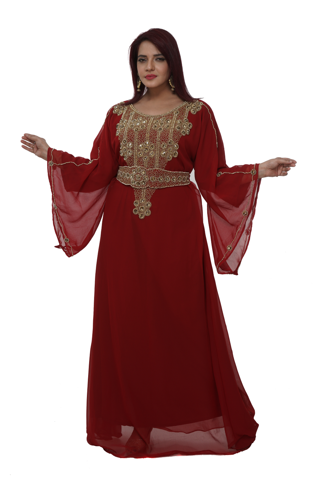 Traditional Caftan with Crystals - Maxim Creation