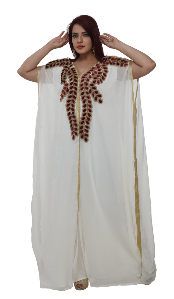 
                  
                    Cocktail Gown With Red Embroidered Velvet Finished Embellishments - Maxim Creation
                  
                