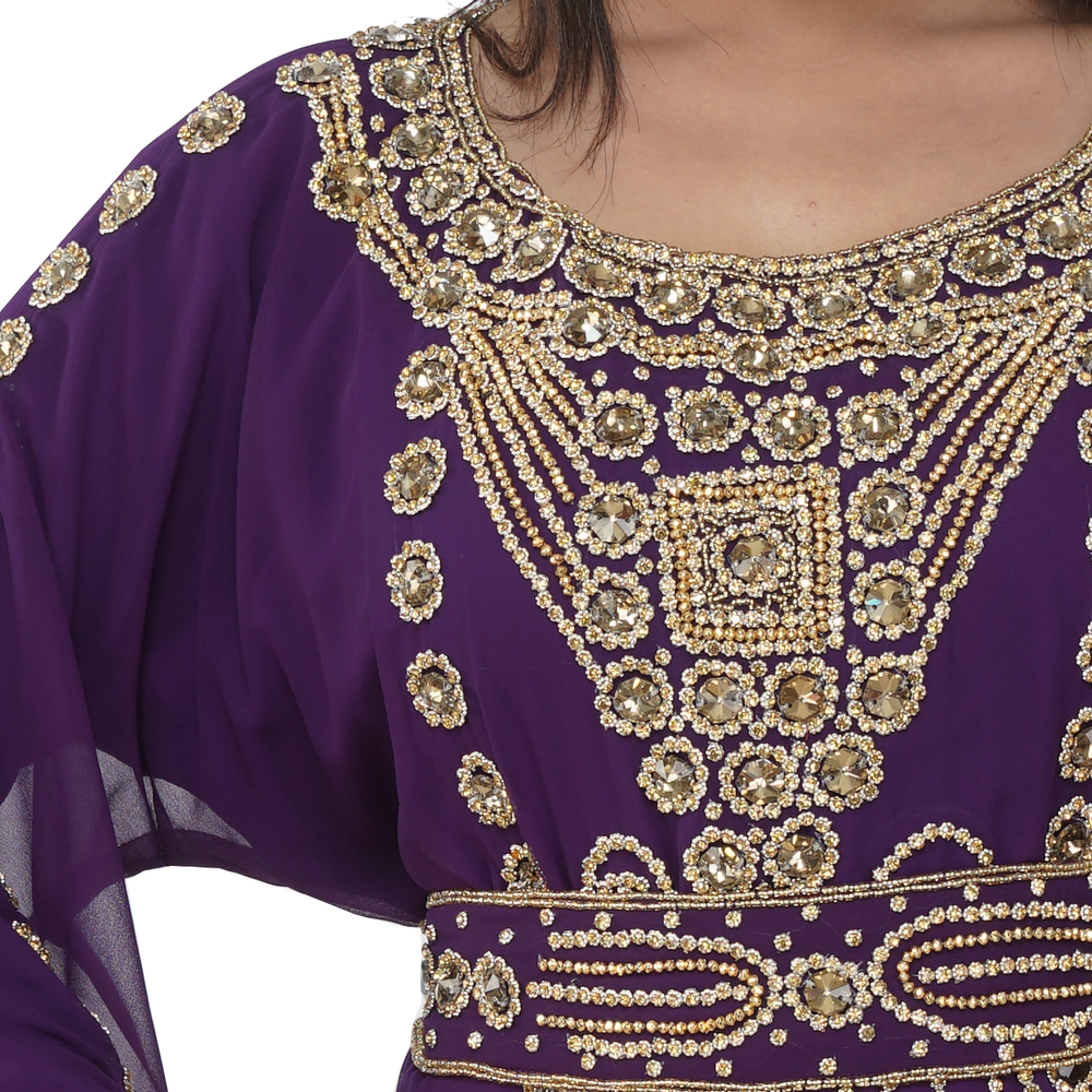 Jalabiya Kaftan Embroidered Gown - Maxim Creation