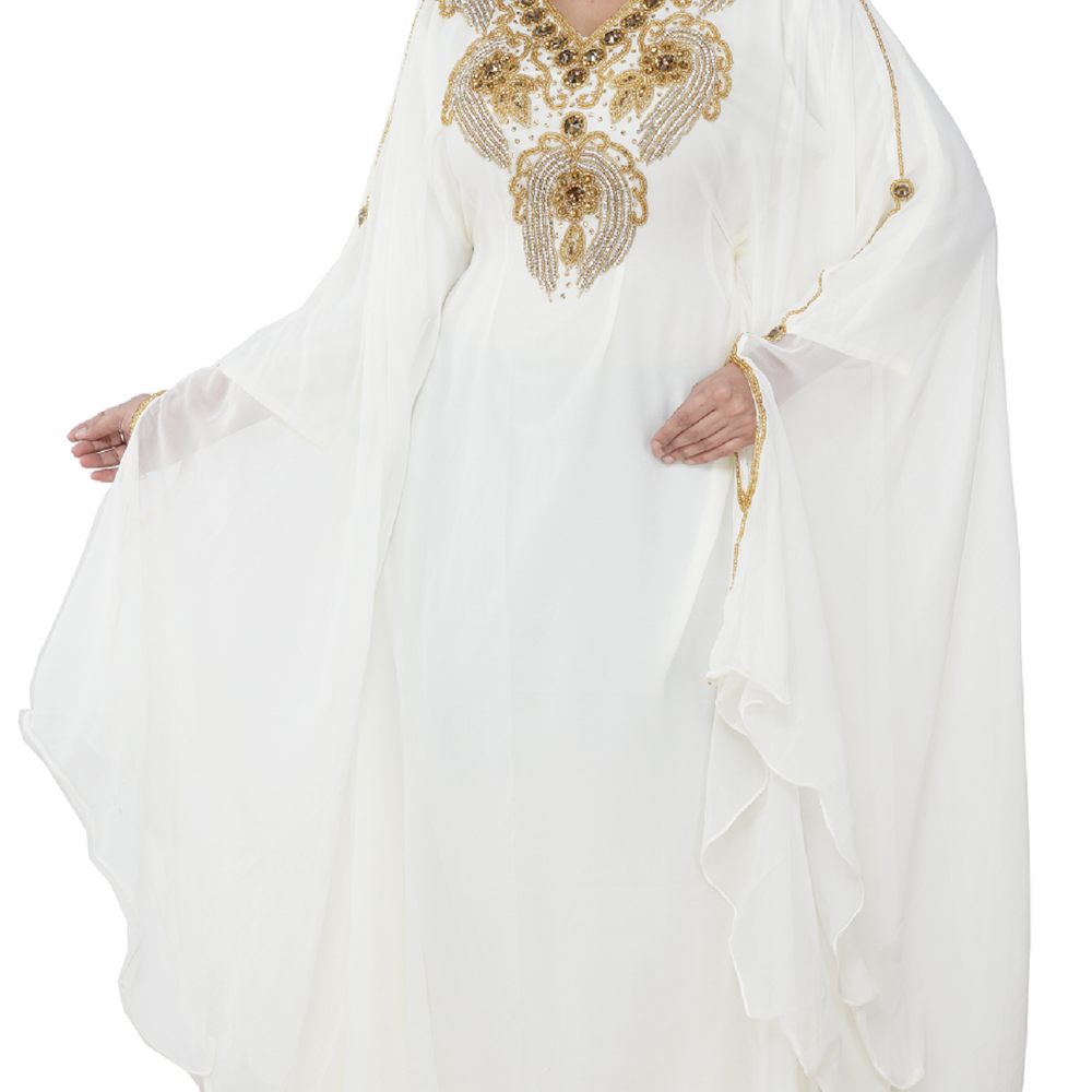 
                  
                    Embroidered Caftan With Crystal Bead - Maxim Creation
                  
                