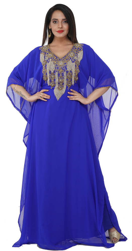 
                  
                    Traditional Maxi in Royal Blue Kaftan Gown - Maxim Creation
                  
                