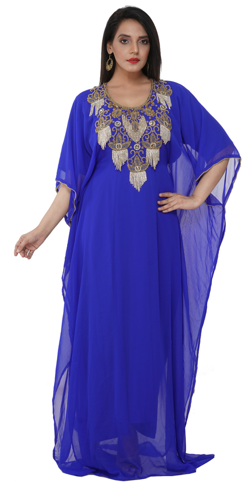 
                  
                    Henna Party Gown Embroidered Farasha - Maxim Creation
                  
                