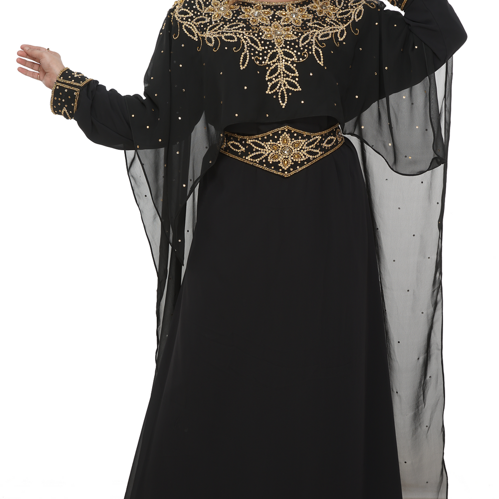 
                  
                    Kaftan Gown with Floral Embroidery Work - Maxim Creation
                  
                